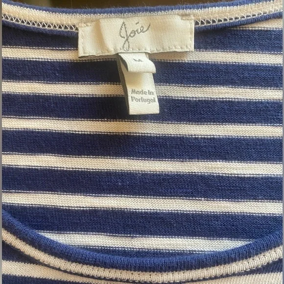 Joie Cotton Striped Tee Shirt Dress - Size M - Picture 5 of 5